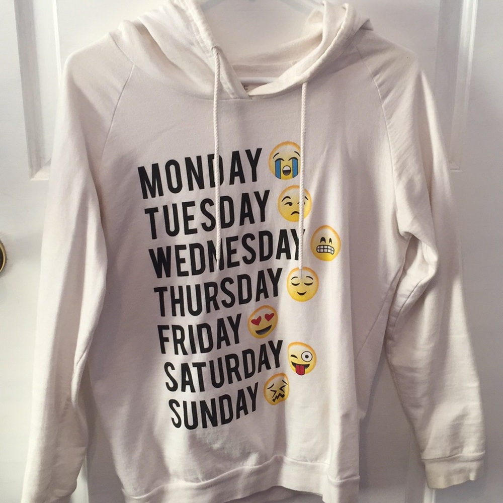 Large White hoodie
